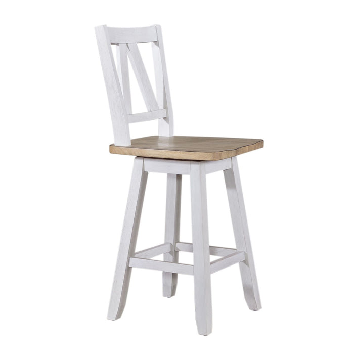 Lindsey Farm Counter Height Swivel Chair (RTA) - homePLUS (Binghamton, NY)