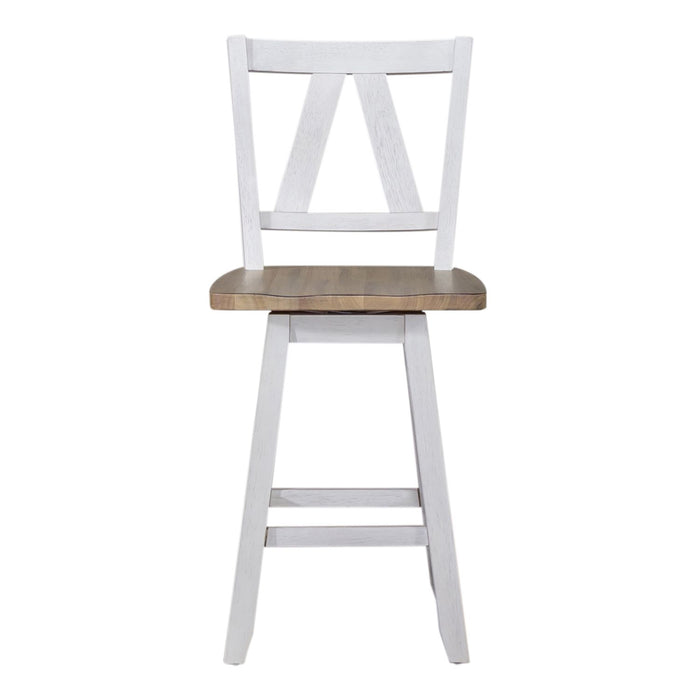 Lindsey Farm Counter Height Swivel Chair (RTA) - homePLUS (Binghamton, NY)