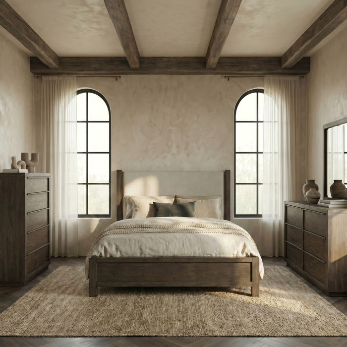 Stillwater Uph Bed, Dresser & Mirror, Chest image