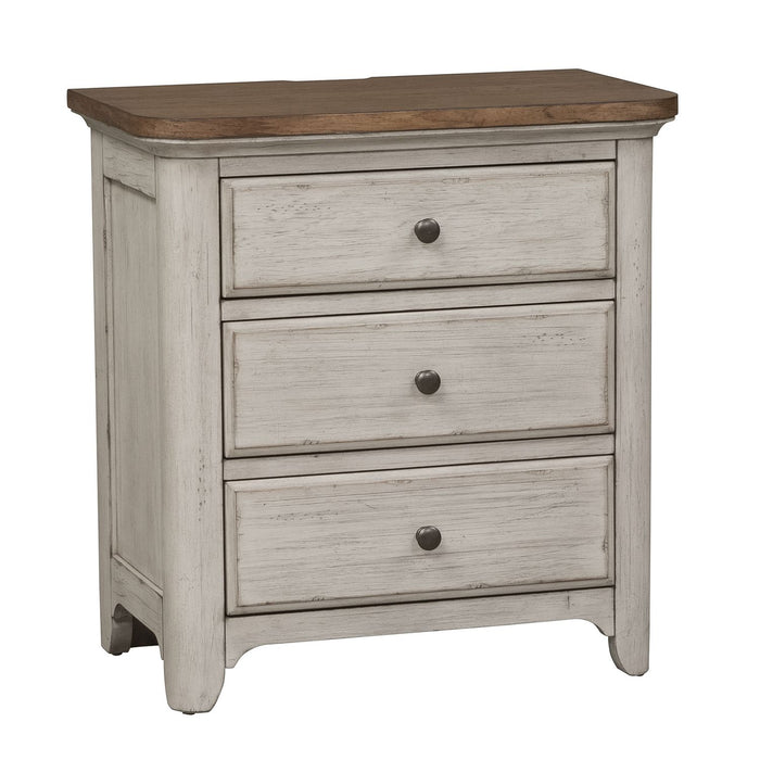 Farmhouse Reimagined Drawer Nightstand in Antique White - homePLUS (Binghamton, NY)