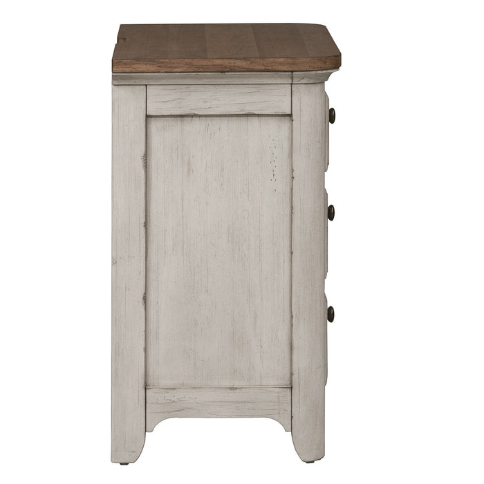 Farmhouse Reimagined Drawer Nightstand in Antique White - homePLUS (Binghamton, NY)