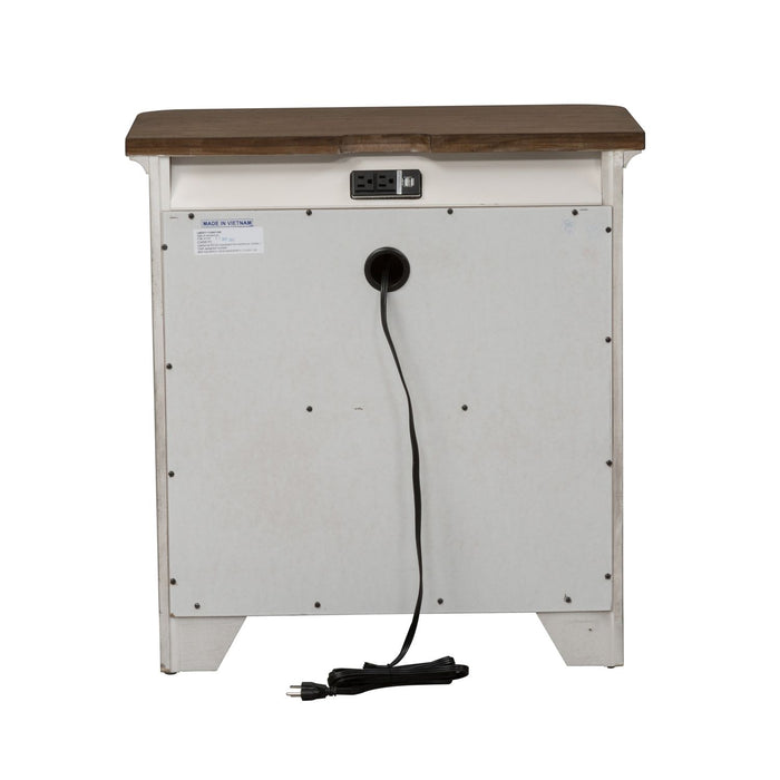 Farmhouse Reimagined Drawer Nightstand in Antique White - homePLUS (Binghamton, NY)