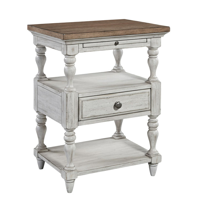 Farmhouse Reimagined Drawer Nightstand in Antique White - homePLUS (Binghamton, NY)