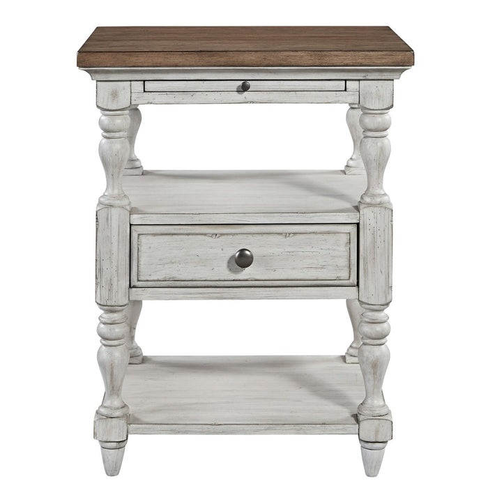 Farmhouse Reimagined Drawer Nightstand in Antique White - homePLUS (Binghamton, NY)