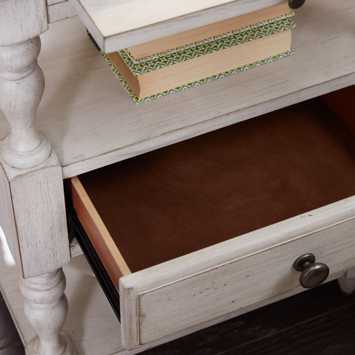Farmhouse Reimagined Drawer Nightstand in Antique White - homePLUS (Binghamton, NY)