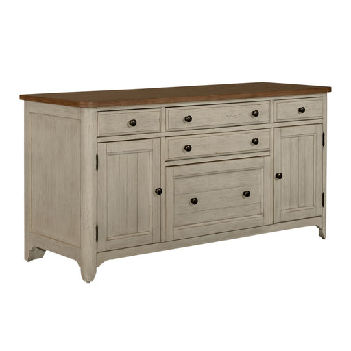 Farmhouse Reimagined Door Credenza in Antique White - homePLUS (Binghamton, NY)