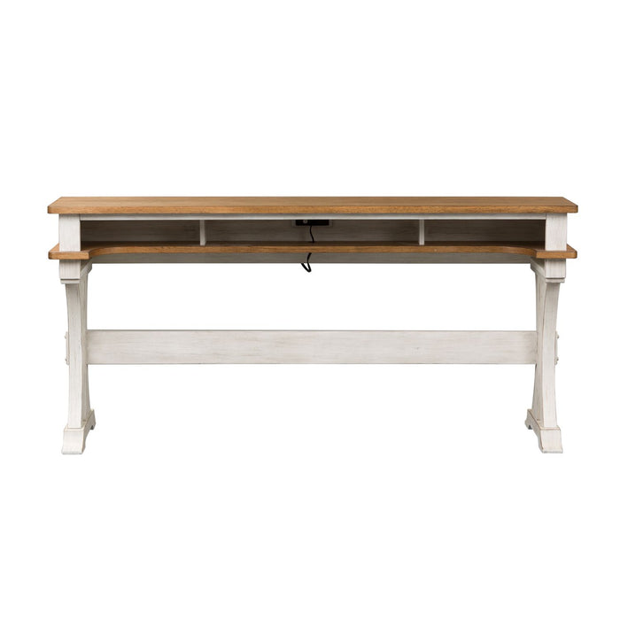 Farmhouse Reimagined Console Bar Table in Antique White image