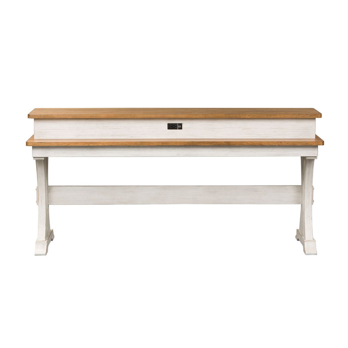 Farmhouse Reimagined Console Bar Table in Antique White image