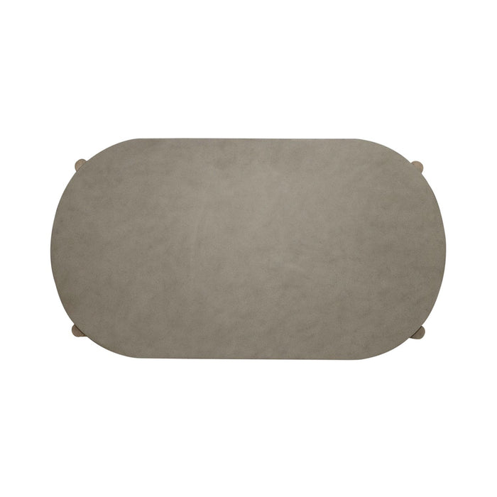 Affinity Oval Cocktail Table in Dusty Taupe with Concrete Top - homePLUS (Binghamton, NY)