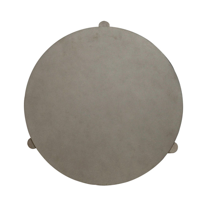 Affinity Round End Table in Dusty Taupe with Concrete Top
