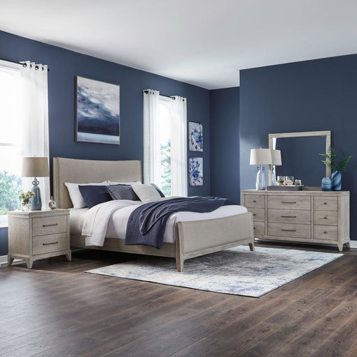 New Haven King Uph Bed, Dresser & Mirror, Night Stand image