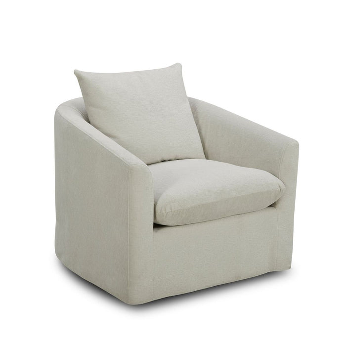 Liberty Furniture Saxton Upholstered Swivel Accent Chair in Ivory