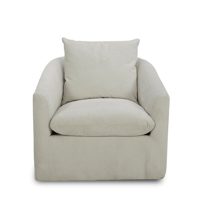 Liberty Furniture Saxton Upholstered Swivel Accent Chair in Ivory image
