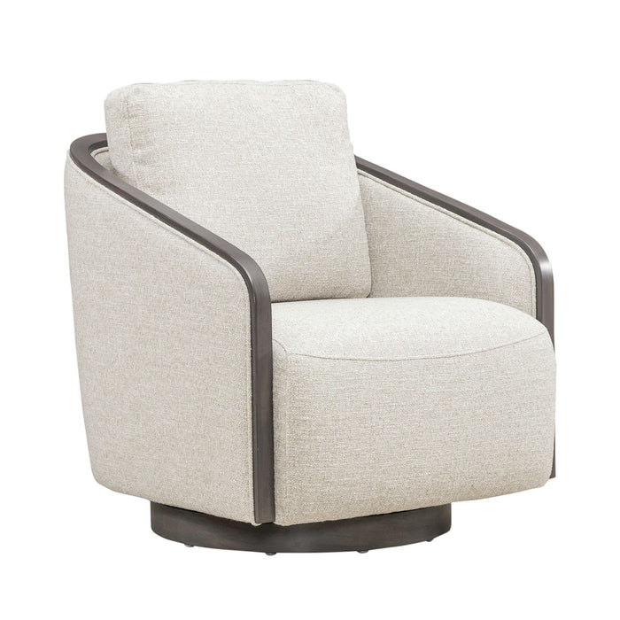 Nora Uph Swivel Accent Chair - Dark Brown image
