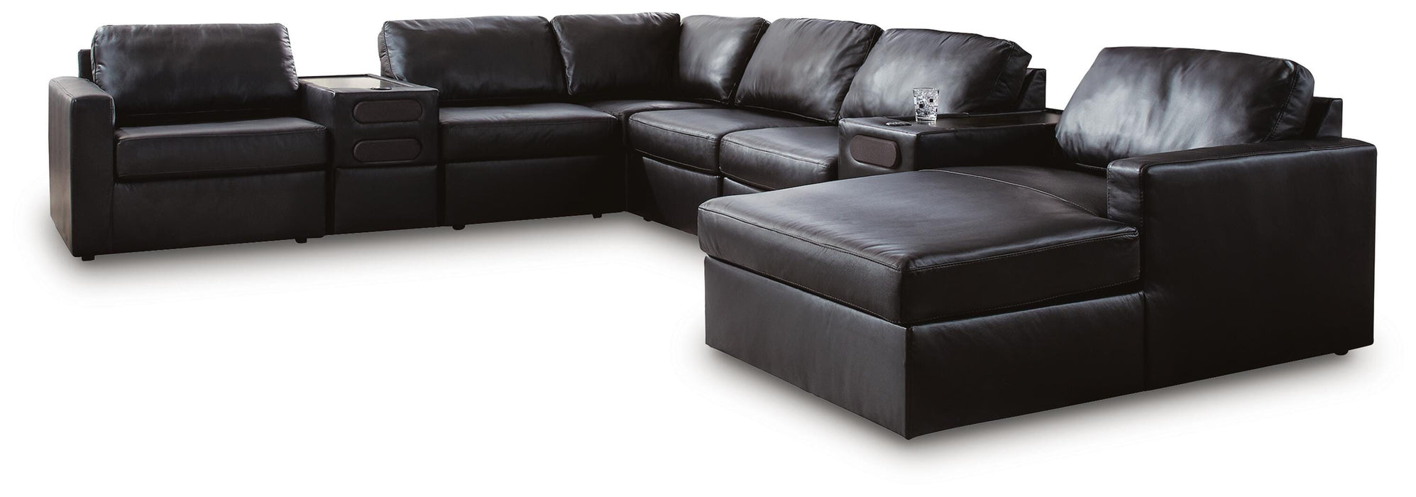 Modmax II Sectional with Chaise and Audio Consoles - homePLUS (Binghamton, NY)