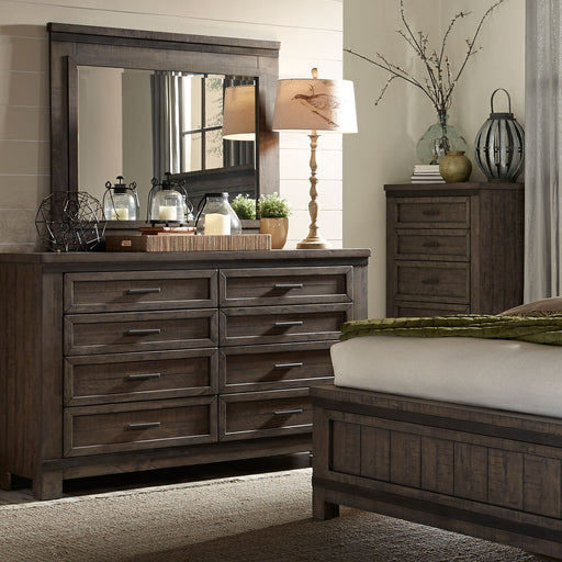 Thornwood Hills King Two Sided Storage Bed, Dresser & Mirror - homePLUS (Binghamton, NY)