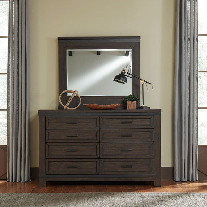 Thornwood Hills Bookcase Bed, Dresser & Mirror, Night Stand image