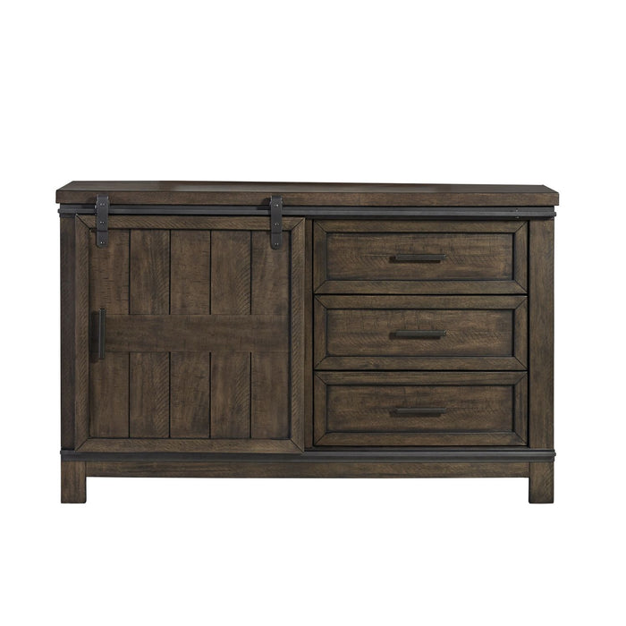 Thornwood Hills Barn Door Dresser in Rock Beaten Gray - homePLUS (Binghamton, NY)