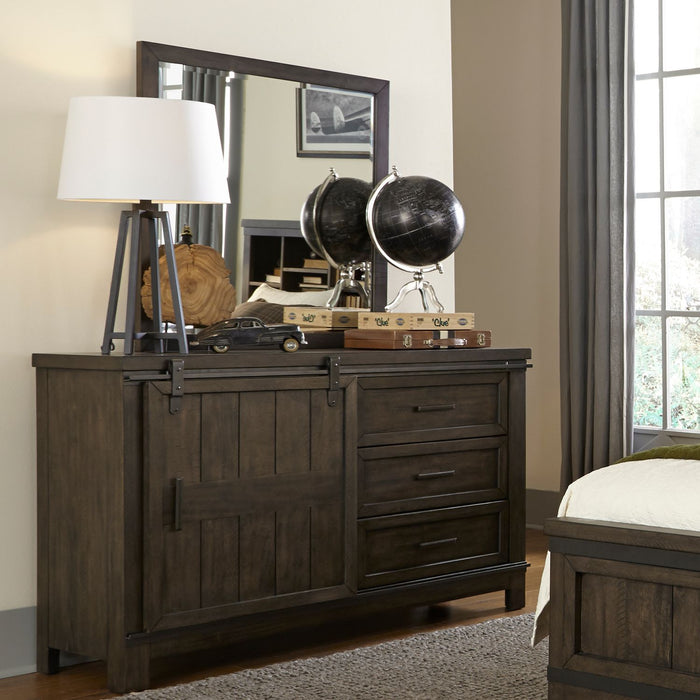 Thornwood Hills Barn Door Dresser in Rock Beaten Gray - homePLUS (Binghamton, NY)