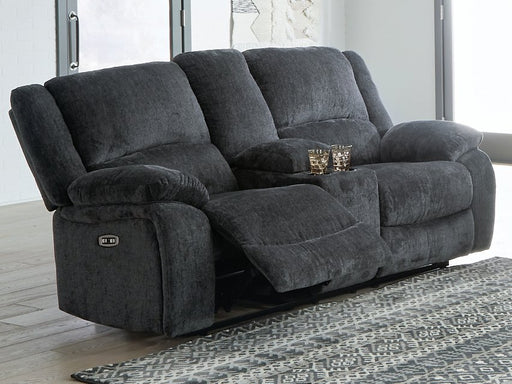 Draycoll Power Reclining Loveseat with Console - homePLUS (Binghamton, NY)