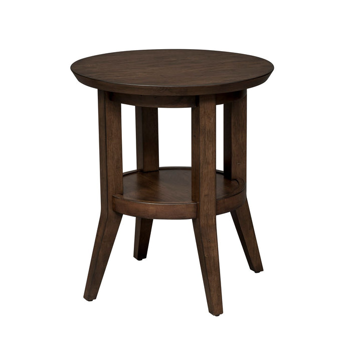 Ventura Blvd Round End Table in Bronze