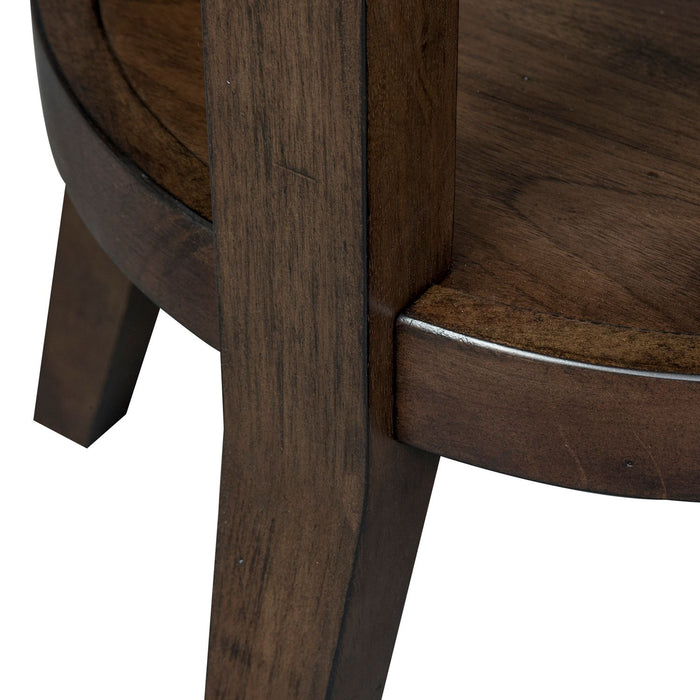 Ventura Blvd Round End Table in Bronze