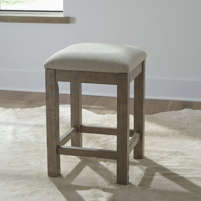 Liberty Furniture Bartlett Field Upholstered Console Stool in Dusty Taupe