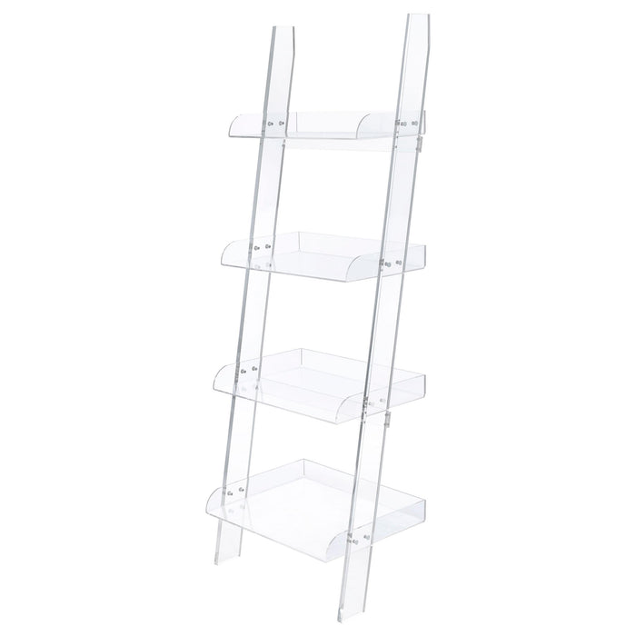 Amaturo 4-shelf Ladder Bookcase Clear image