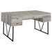 Analiese 4-drawer Writing Desk Grey Driftwood image