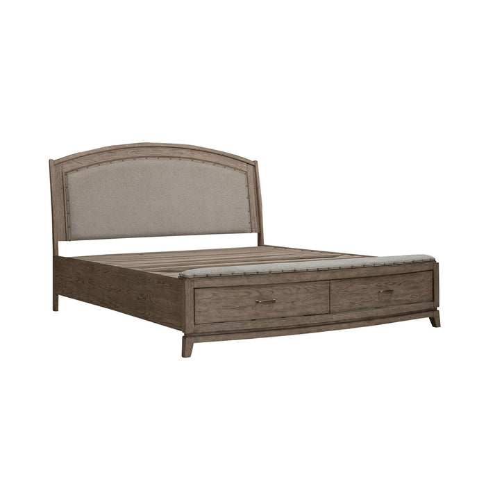 Avalon King Uph Storage Bed - homePLUS (Binghamton, NY)