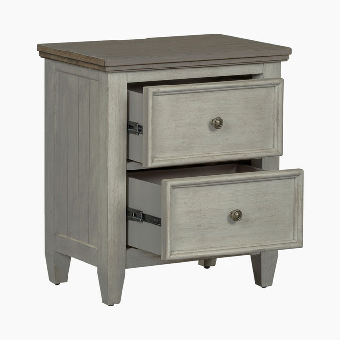 Heartland 2 Drawer Nightstand w/ Charging Station in Antique White image