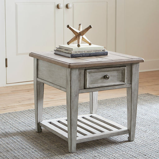 Heartland Drawer End Table in Antique White image