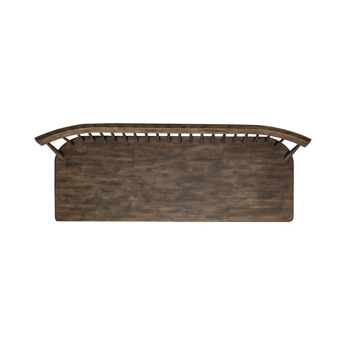 Midland Falls Spindle Back Bench in Rustic Brown image