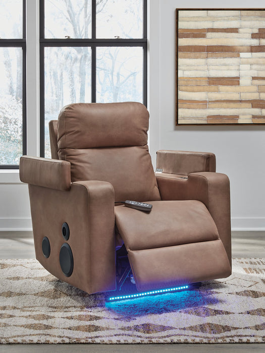 Lorrenton Power Glider Recliner with Audio System - homePLUS (Binghamton, NY)