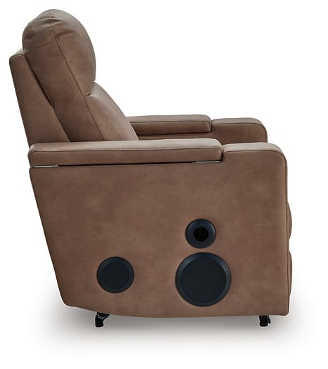 Lorrenton Power Glider Recliner with Audio System - homePLUS (Binghamton, NY)