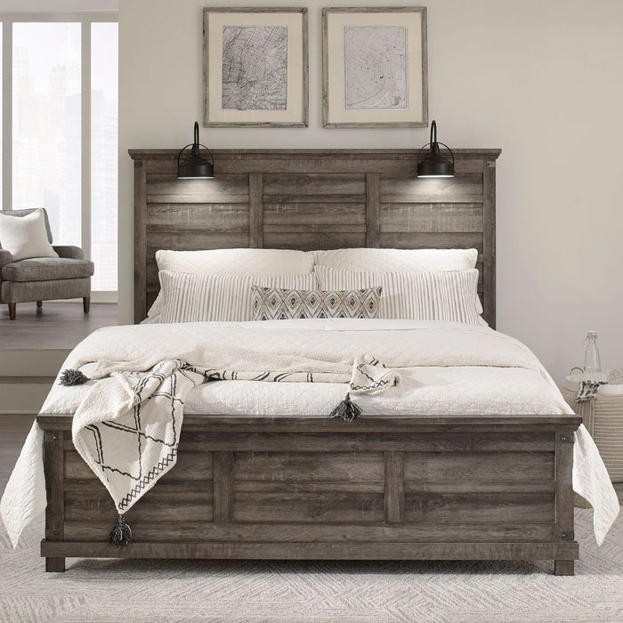 Liberty Furniture Lakeside Haven Queen Panel Bed in Brownstone image