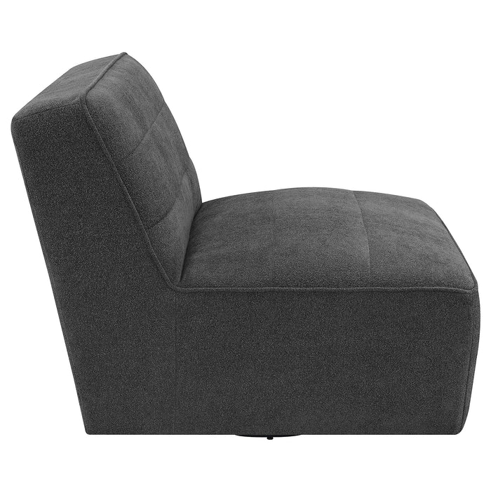 Cobie Upholstered Swivel Armless Chair