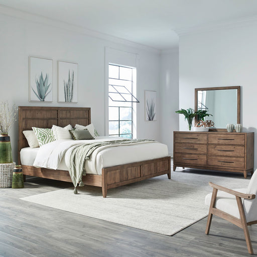 Shaker Lakes Queen Panel Bed, Dresser & Mirror image