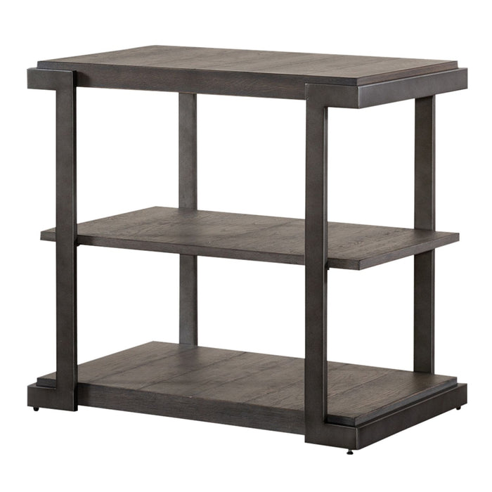 Modern View Tiered End Table in Gray - homePLUS (Binghamton, NY)