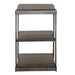 Modern View Tiered End Table in Gray - homePLUS (Binghamton, NY)