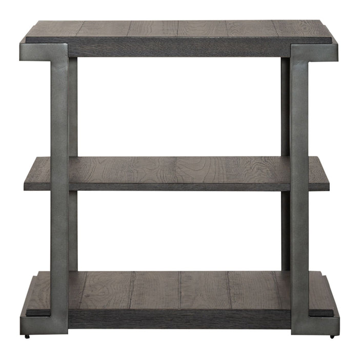 Modern View Tiered End Table in Gray - homePLUS (Binghamton, NY)