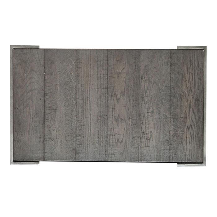 Modern View Tiered End Table in Gray - homePLUS (Binghamton, NY)