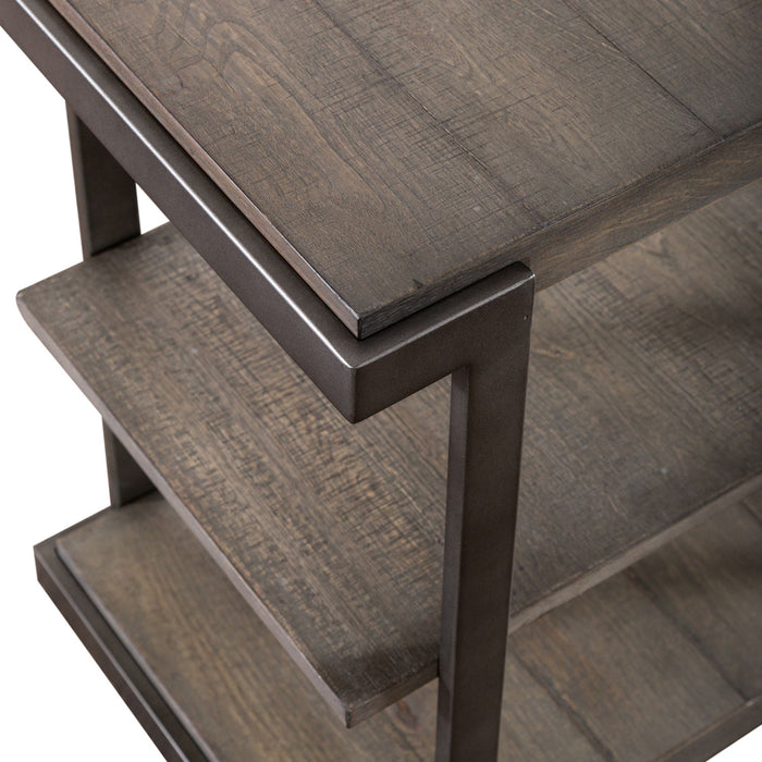 Modern View Tiered End Table in Gray - homePLUS (Binghamton, NY)