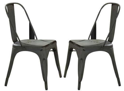 Liberty Furniture Vintage Dining Series Bow Back Dining Side Chair in Green (Set of 2) image