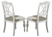 Liberty Furniture Summer House Slatback Side Chair in Oyster White (Set of 2) image