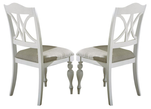 Liberty Furniture Summer House Slatback Side Chair in Oyster White (Set of 2) image