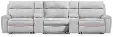 Social Pointe Reclining Sectional with Storage Consoles - homePLUS (Binghamton, NY)