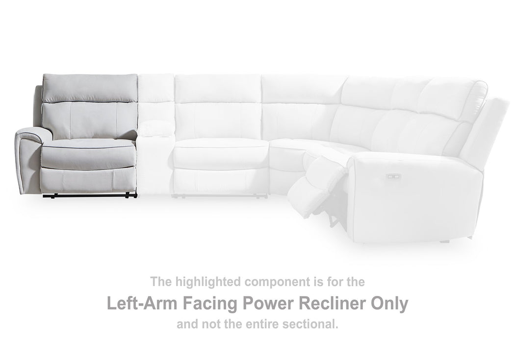 Social Pointe Reclining Sectional with Storage Consoles - homePLUS (Binghamton, NY)