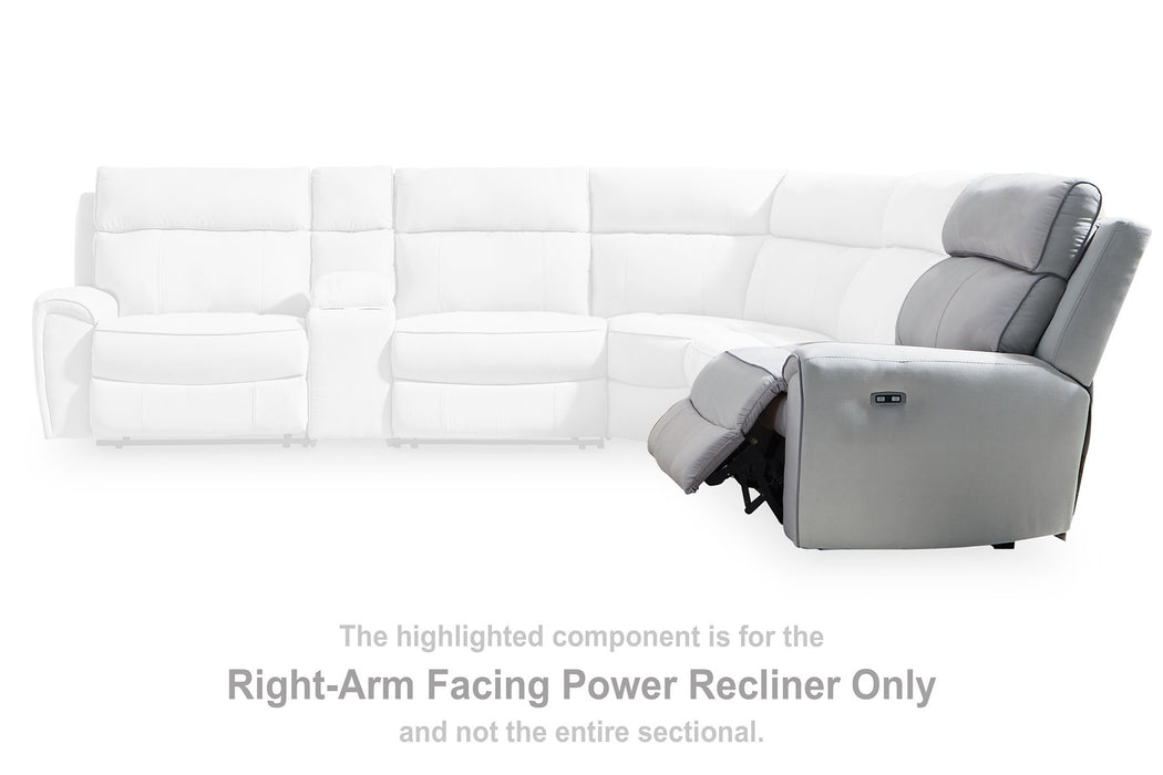 Social Pointe Reclining Sectional with Storage Consoles - homePLUS (Binghamton, NY)