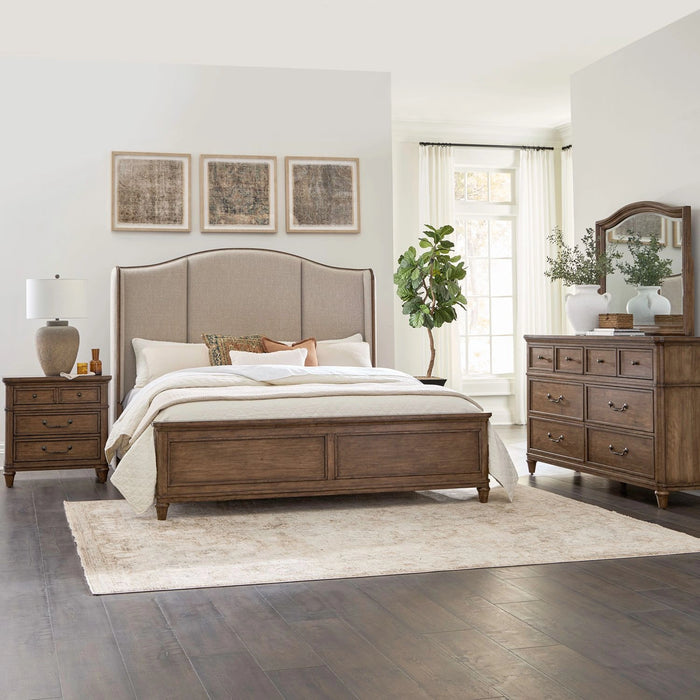 Harrison Heights King Shelter Bed, Dresser & Mirror, Night Stand image